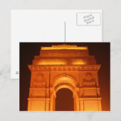 India Gate Delhi India Briefkaart (Voorkant / Achterkant)