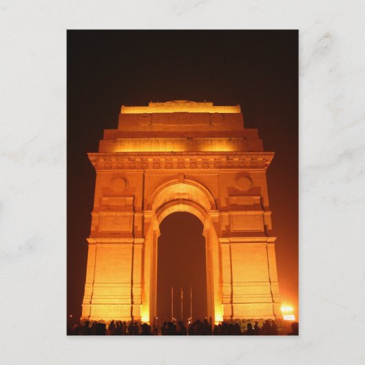 India Gate Delhi India Briefkaart (Voorkant)