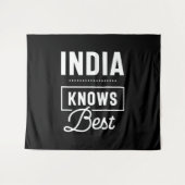 India gepersonaliseerde naam verjaardagscadeau wandkleed (Voorkant (horizontaal))