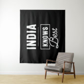 India gepersonaliseerde naam verjaardagscadeau wandkleed (In situ)