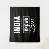 India gepersonaliseerde naam verjaardagscadeau wandkleed (Voorkant)