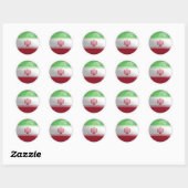 India Glossy Circle Flag Ronde Sticker (Vel)