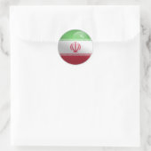 India Glossy Circle Flag Ronde Sticker (Tas)