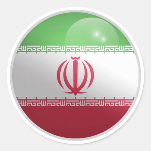 India Glossy Circle Flag Ronde Sticker (Voorkant)