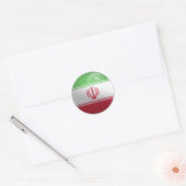India Glossy Circle Flag Ronde Sticker (Envelop)