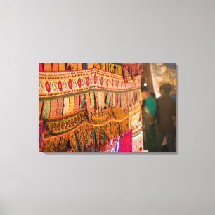 INDIA, Goa, Baga: zaterdagavondmarkt (NR) Canvas Afdruk