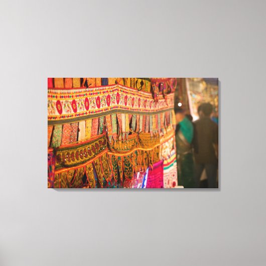 INDIA, Goa, Baga: zaterdagavondmarkt (NR) Canvas Afdruk (Voorkant)