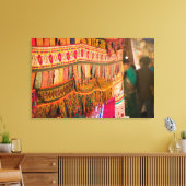 INDIA, Goa, Baga: zaterdagavondmarkt (NR) Canvas Afdruk (Insitu (Woonkamer))