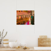 INDIA, Goa, Baga: zaterdagavondmarkt (NR) Poster (Keuken)