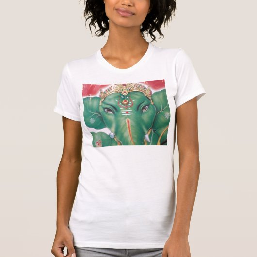 india-god-ganeshagreen t-shirt (Voorkant)
