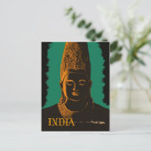 India, groot boeddha standbeeld briefkaart (Staand voorkant)