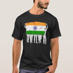 India Groot Vlag Dag Hindi Land Ashok Chakra Hi T-shirt