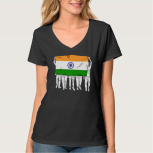 India Groot Vlag Dag Hindi Land Ashok Chakra Hi T-shirt