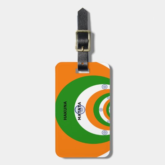 India HAKUNA MATATA Bagagelabel (Voorkant verticaal)