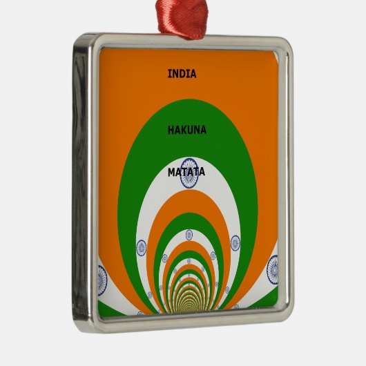 India HAKUNA MATATA Metalen Ornament (Rechts)