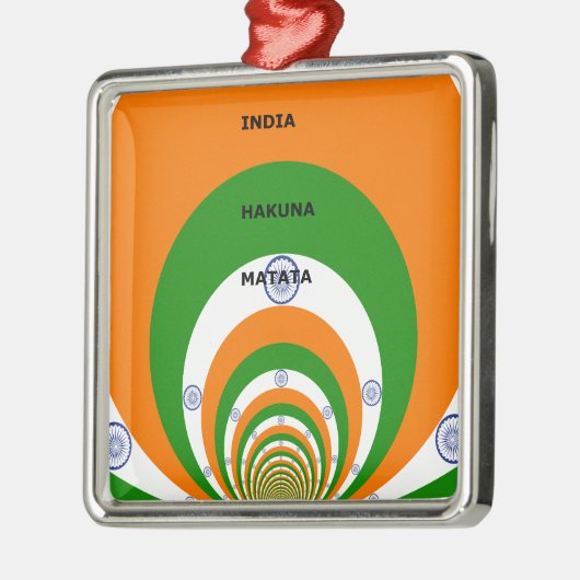 India HAKUNA MATATA Metalen Ornament (Links)