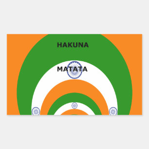 India HAKUNA MATATA Rechthoekige Sticker