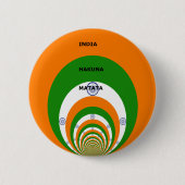 India HAKUNA MATATA Ronde Button 5,7 Cm (Voorkant)