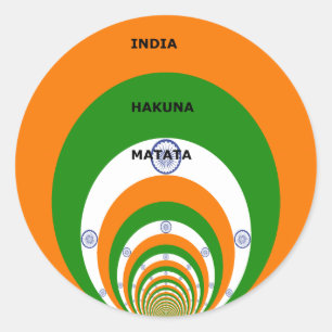 India HAKUNA MATATA Ronde Sticker