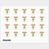 India Heart Flag Ronde Sticker (Vel)
