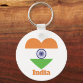 India Heart Flag Sleutelhanger (Achterkant)