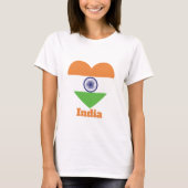 India Heart Flag T-shirt (Voorkant)