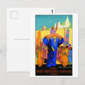 India, heilig Isipatana, blauwe olifant, Briefkaart (Voorkant / Achterkant)