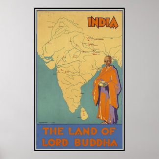 India Het land van Lord Buddha Poster