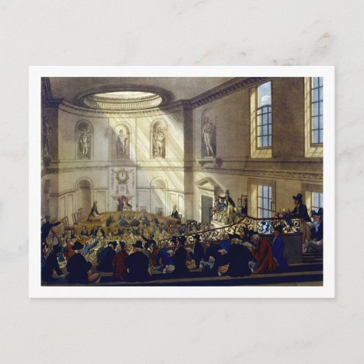 India House, The Sale Room, van 'Ackermann's Micr Briefkaart (Voorkant)