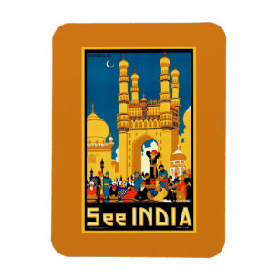 India Hyderabad Vintage-reis Magneet