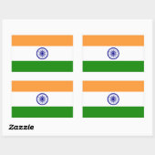 India IN Rechthoekige Sticker (Vel)