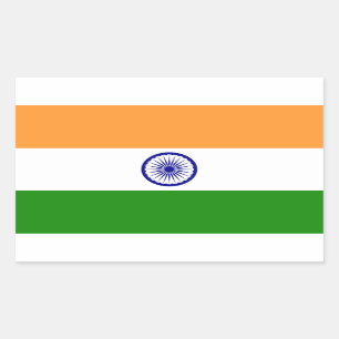 India IN Rechthoekige Sticker