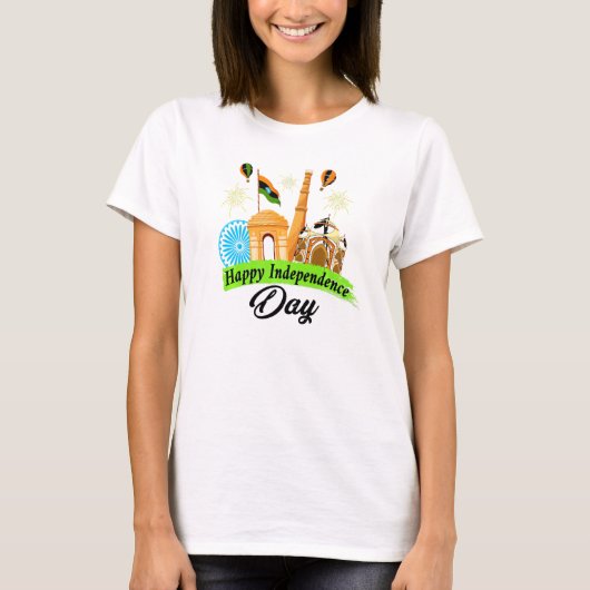India Independence Day August 15 2021 T-shirt (Voorkant)