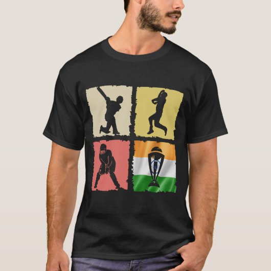 India - India Cricket - Steun India Cricket voor T-shirt (Voorkant)