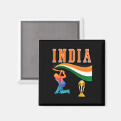 India India Cricket Team Shirt Magneet (Voorkant / Achterkant)