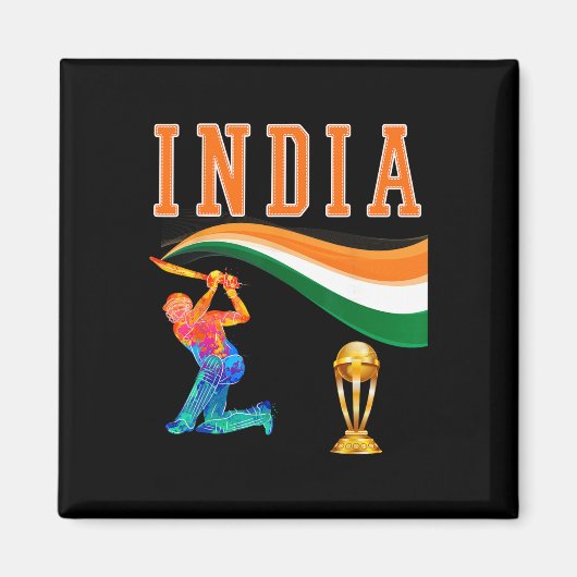 India India Cricket Team Shirt Magneet (Voorkant)