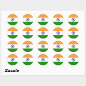 India, India Ronde Sticker (Vel)