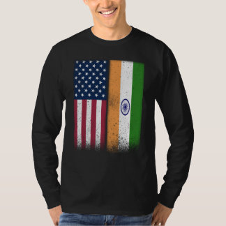 India Indian American Flags Proud USA India T-shirt