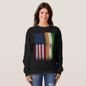 India Indian American Flags Proud USA India Trui (Voorkant volledig)