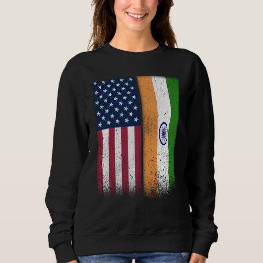 India Indian American Flags Proud USA India Trui (Voorkant)