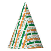 India Indian Flag Tiled Green Personalized Name Feesthoedjes (Achterkant)