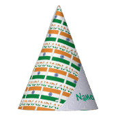 India Indian Flag Tiled Green Personalized Name Feesthoedjes (Links)