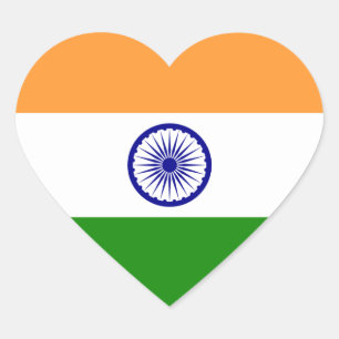 India/Indiase hartvlag Hart Sticker