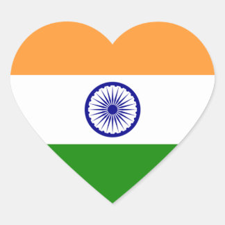 India/Indiase hartvlag Hart Sticker