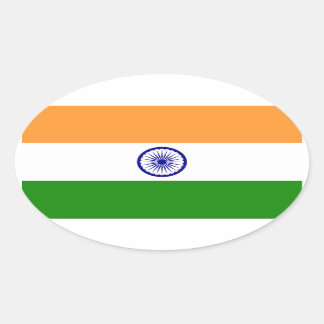 India - Indiase nationale vlag Ovale Sticker