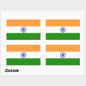India - Indiase nationale vlag Rechthoekige Sticker (Vel)