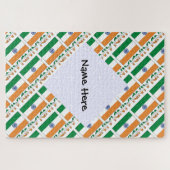 India Indiase Vlag Gecodeerd Gepersonaliseerd  Legpuzzel (Horizontaal)