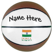 India Indiase vlag gepersonaliseerd Basketbal (Voorkant)