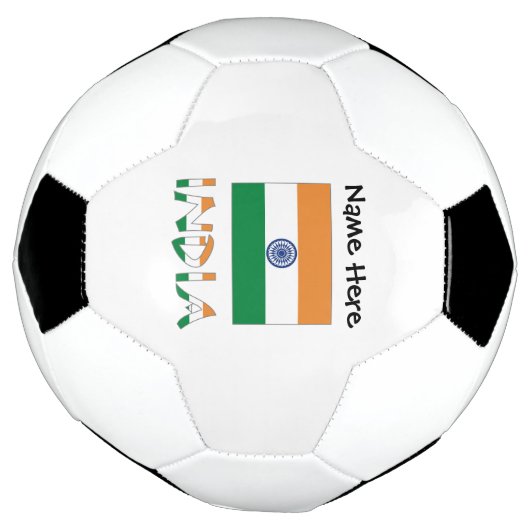 India Indiase vlag gepersonaliseerd Voetbal (Gedraaid)
