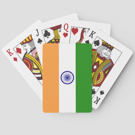 India; Indiase vlag Pokerkaarten (Achterkant)